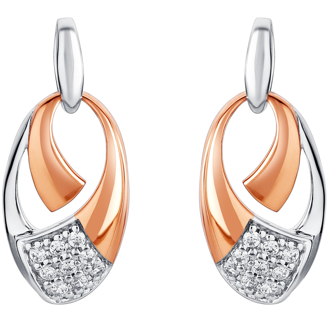 Sterling Silver Ellipse Earrings for Women