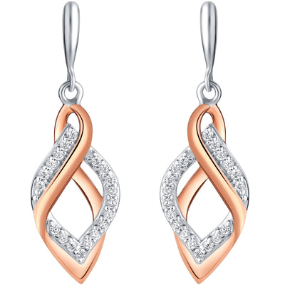 Sterling Silver Infinity Teardrop Earrings for Women