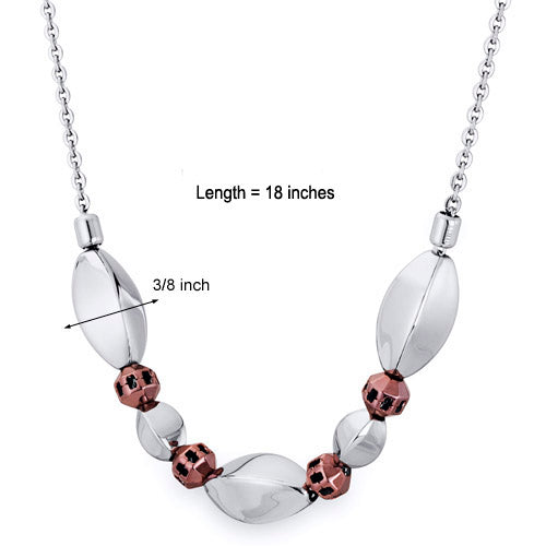 Stainless Steel Necklace Two-tone Charm Jewelry 18 inch