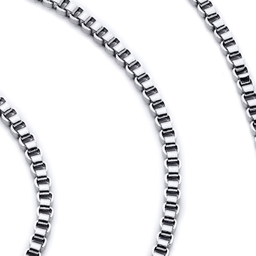 36 inch 2mm Stainless Steel Diamond Cut Box Chain Necklace