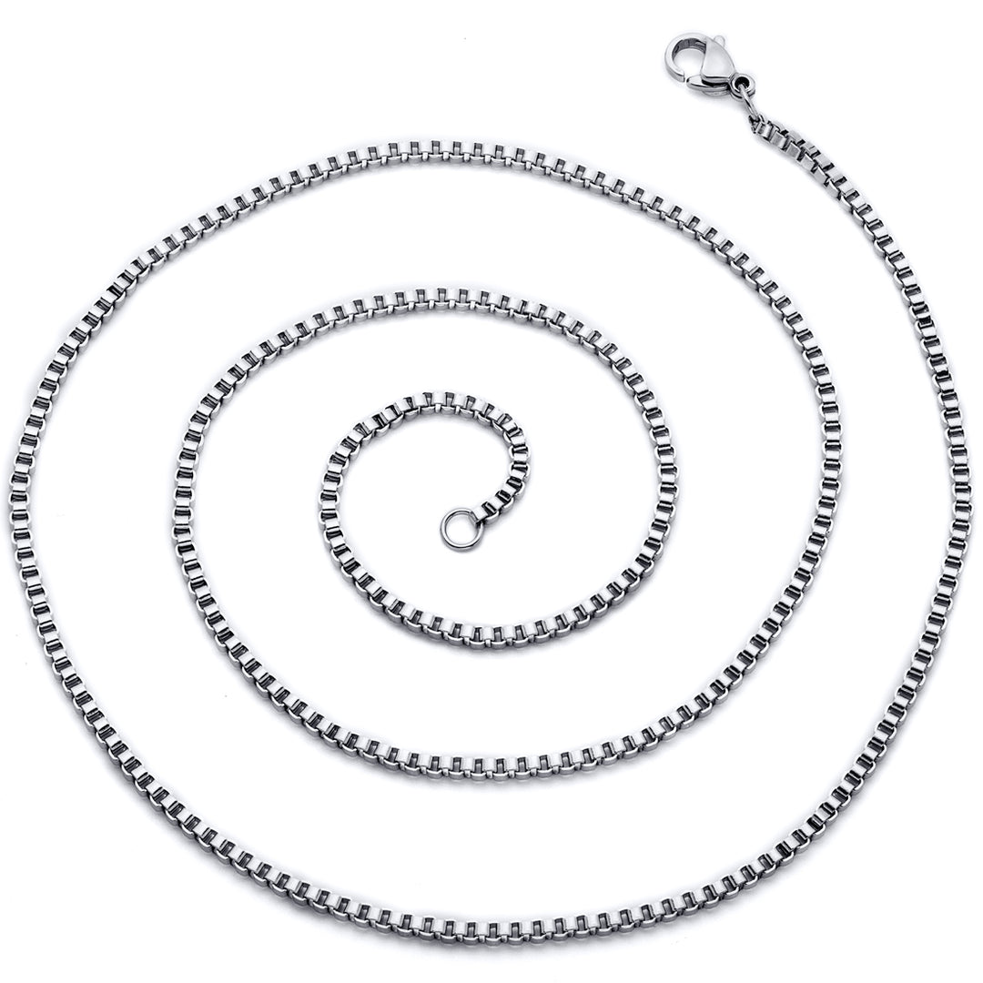 36 Inch 3mm Stainless Steel Rolo Link Chain Necklace