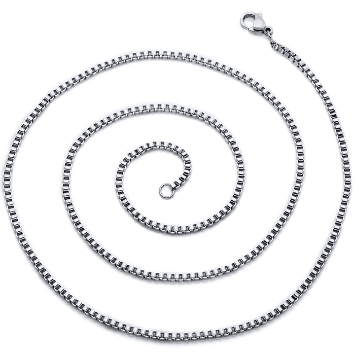 36 Inch 3mm Stainless Steel Rolo Link Chain Necklace