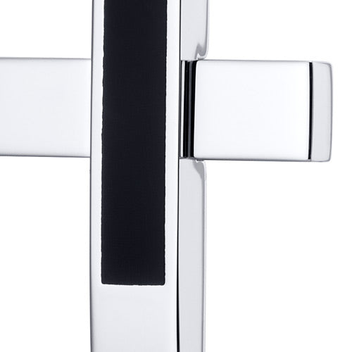 Minimalist Artistic Mirror Finish Stainless Steel Cross Pendant With 22 inch Chain