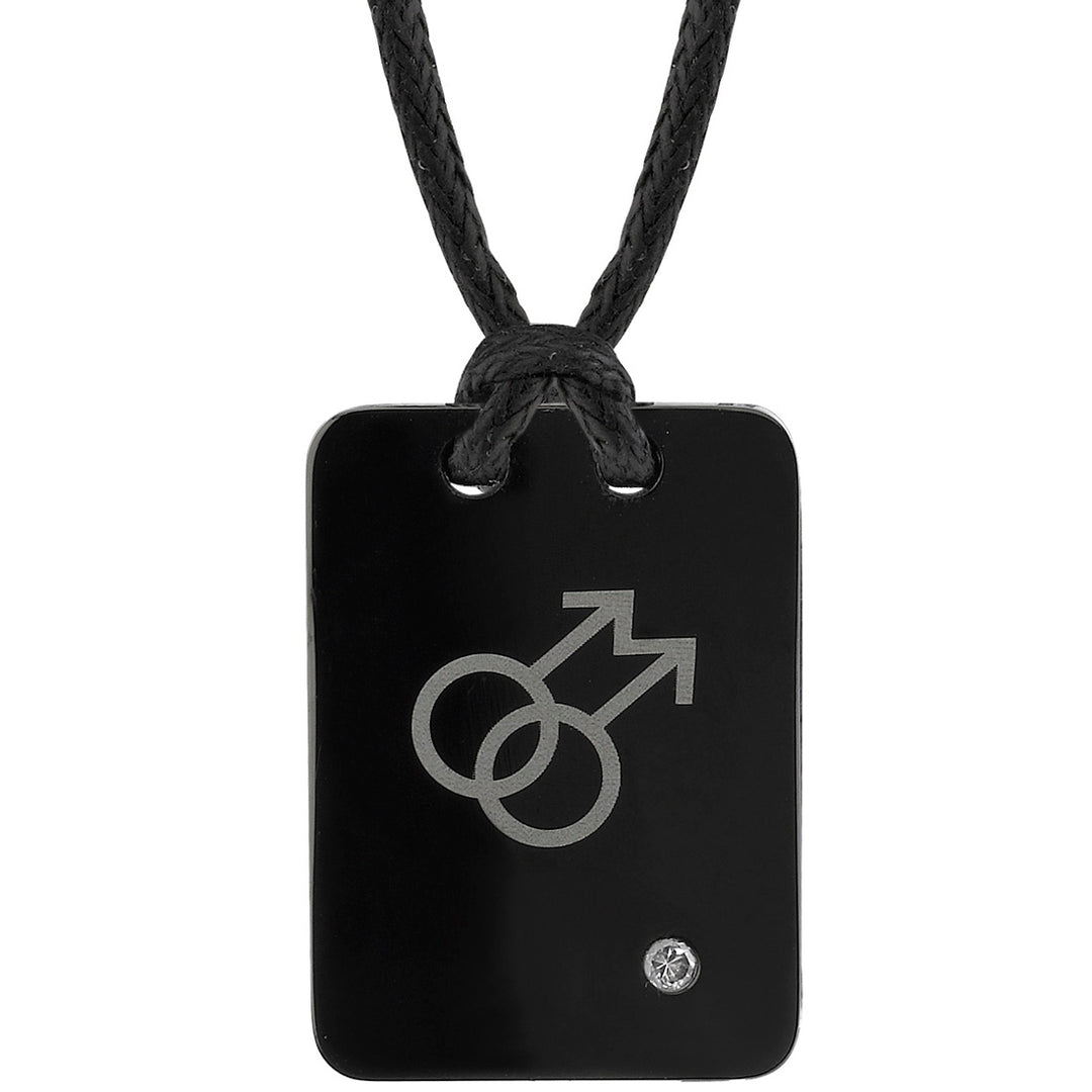 Stainless Steel Double Male Symbol Pendant