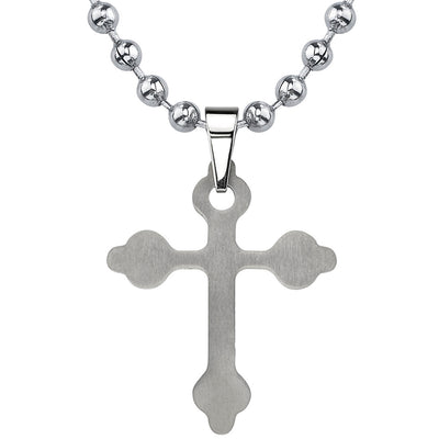 Brushed Finish Titanium Medieval Cross Pendant