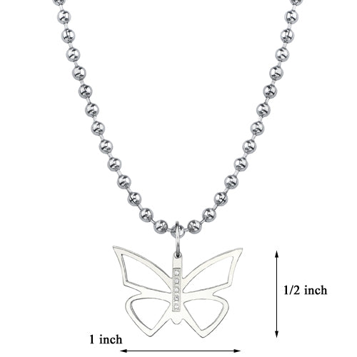 Titanium  Butterfly Pendant