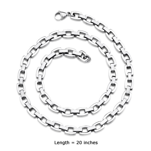 Heavy Duty Double Link Stainless Steel Necklace