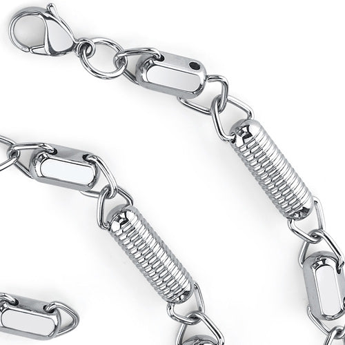 20 Inch 6mm Rolled Coil Link Stainless Steel Chain Necklace