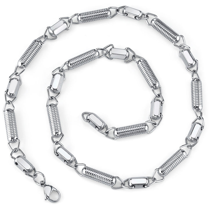 20 Inch 6mm Rolled Coil Link Stainless Steel Chain Necklace