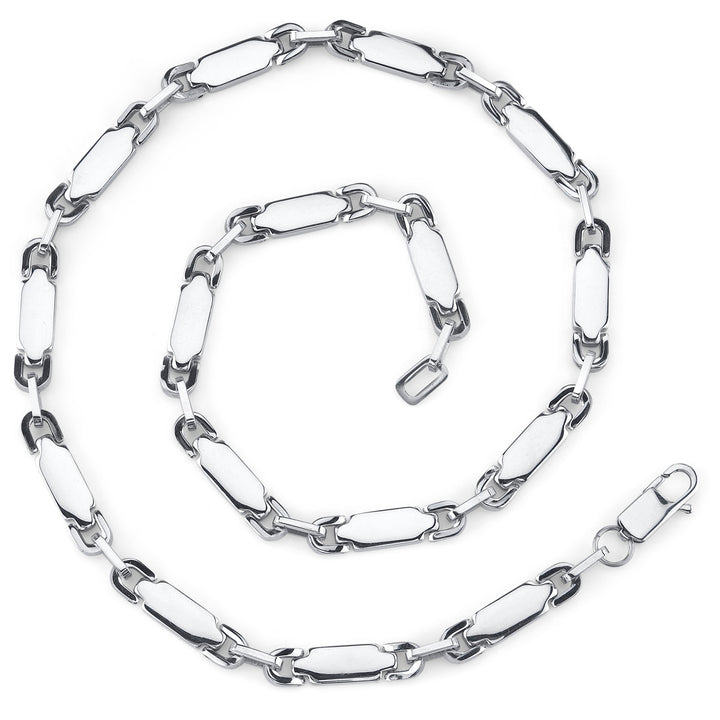 20 Inch Stainless Steel Fancy Link Chain Necklace