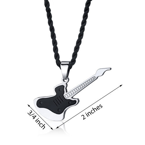 Stainless Steel Electric Guitar Bass Pendant