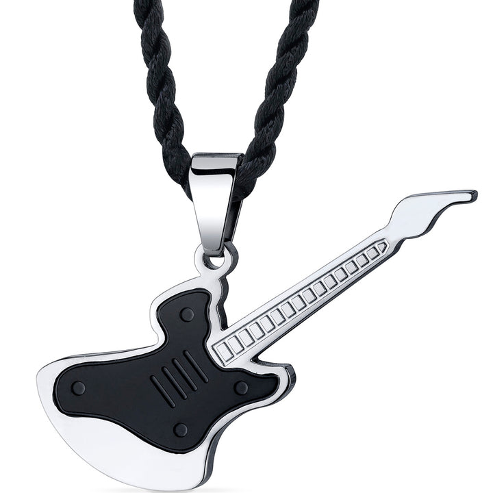 Stainless Steel Electric Guitar Bass Pendant