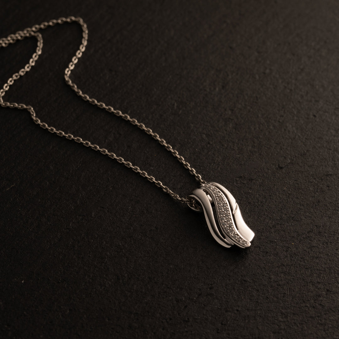 Sterling Silver Delicate Waves Pendant
