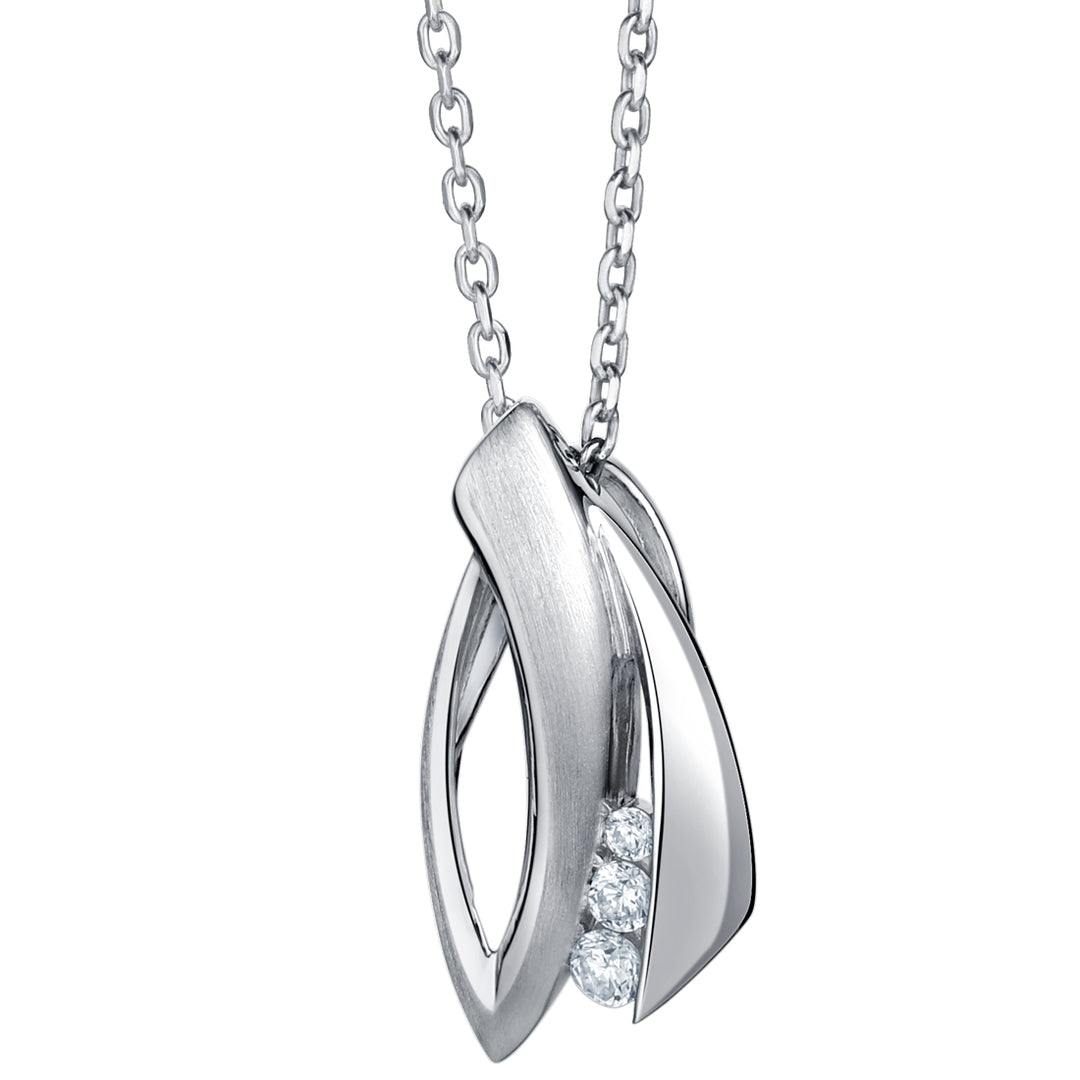 Sterling Silver Abstract Twist Pendant
