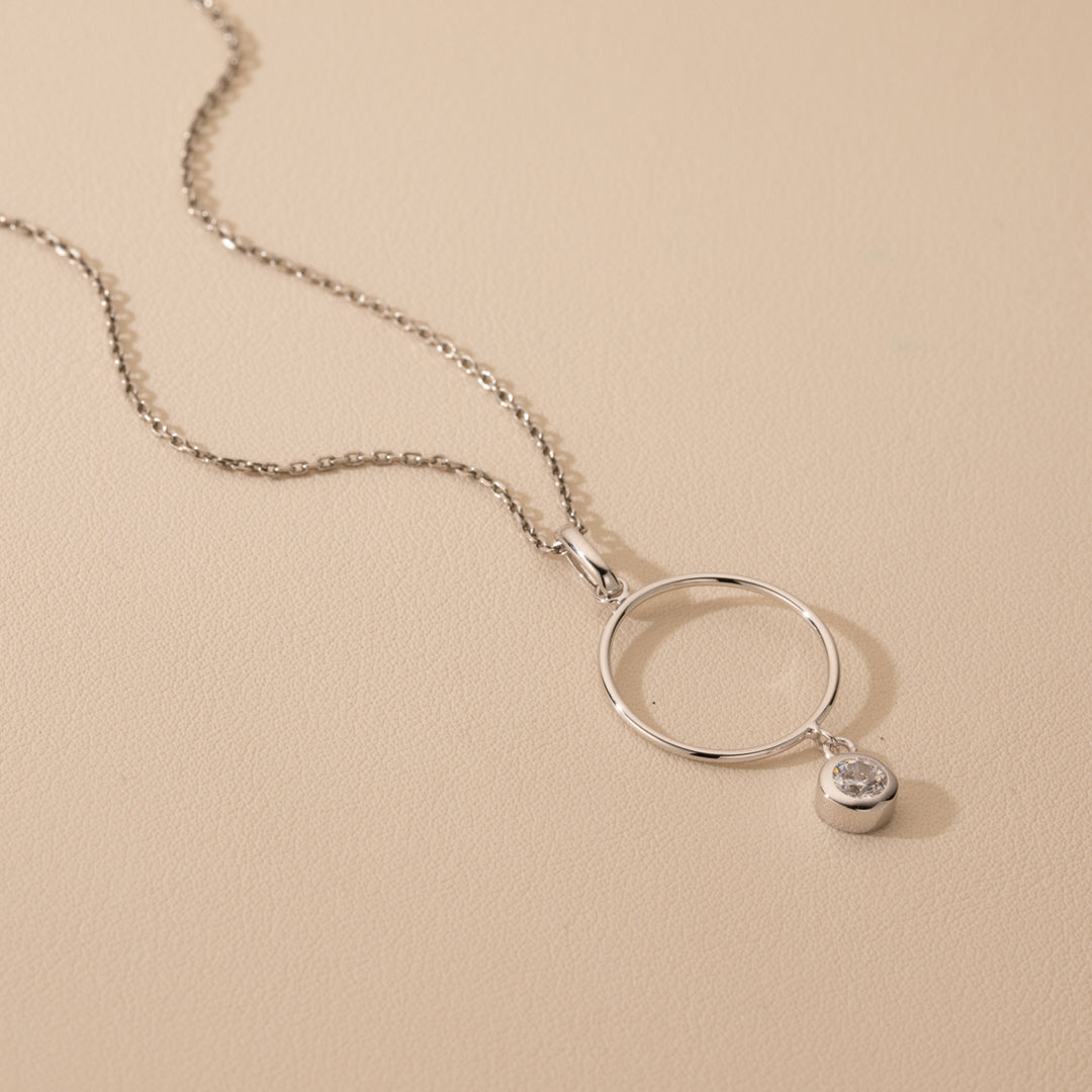 Sterling Silver Ring Drop Pendant