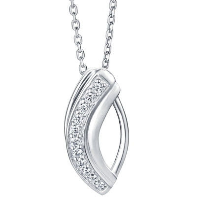 Sterling Silver Enchanted Open Marquise Pendant