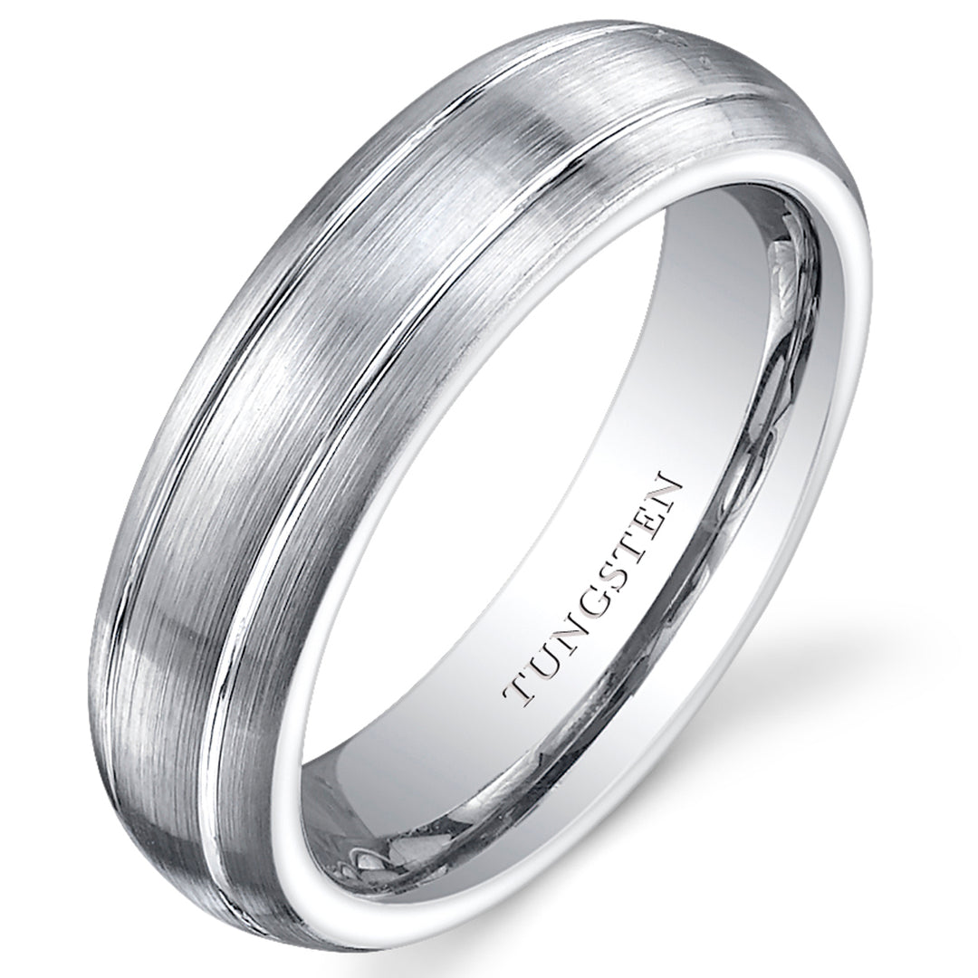 Brushed Finish 5mm Womens Tungsten Band Size 6