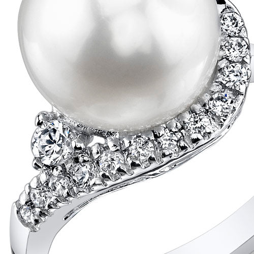 Freshwater Pearl Sterling Silver Ring Size 8
