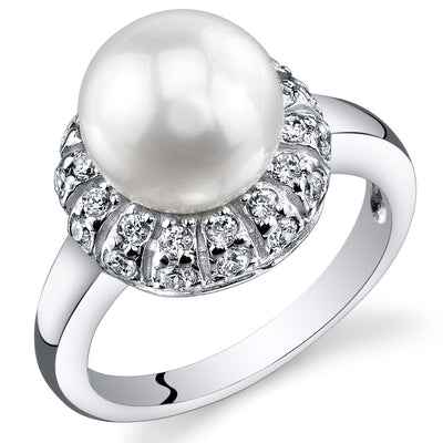 Freshwater Pearl Sterling Silver Ring Size 6