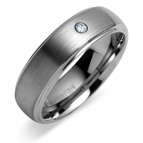 Flat edge  7mm Mens Tungsten Band Size 13