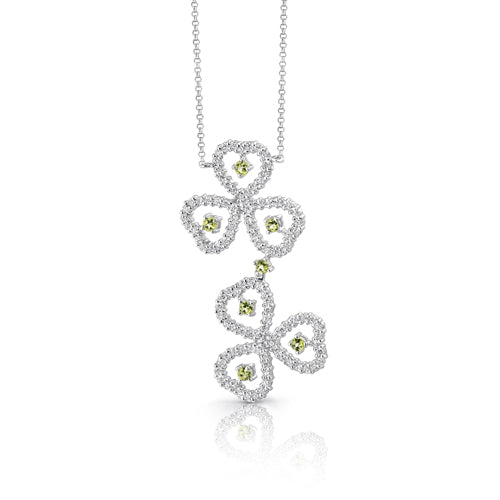 Peridot Pendant Necklace Sterling Silver