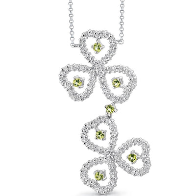 Peridot Pendant Necklace Sterling Silver